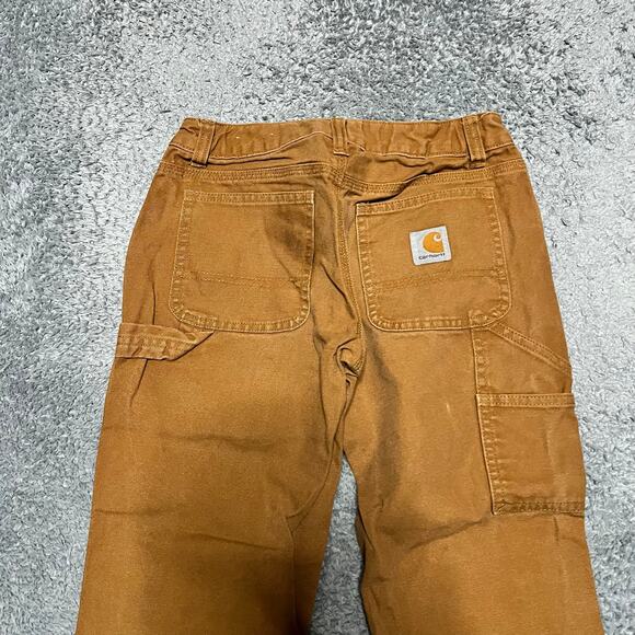 Carhartt Pants Kids Youth 8 Tan Light Brown Workwear Carpenter - Picture 2 of 7